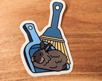Dust bunny vinyl sticker // waterproof and UV protected