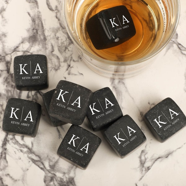 Personalized Whiskey Stone Set, Custom Whiskey Stone, Drinker Gifts, Groomsmen Gifts, Fathers Day, Whiskey Rocks, Beverage Stones