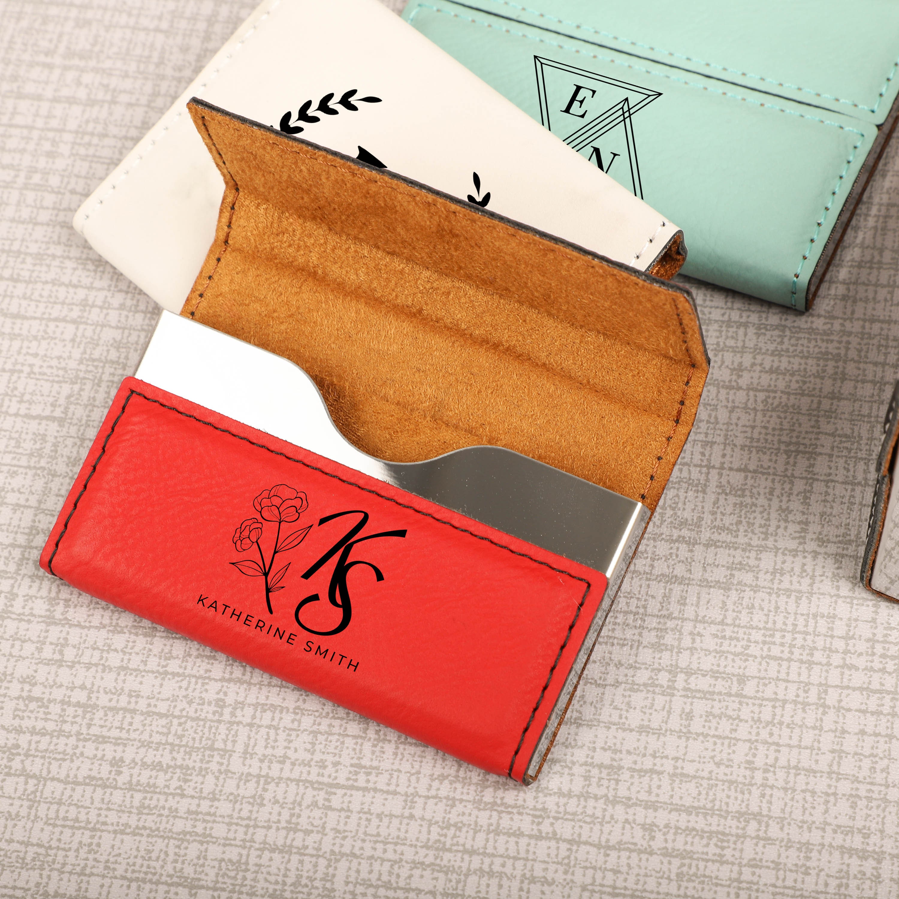 Personalized Business Card Holder, Custom Business Card Holder