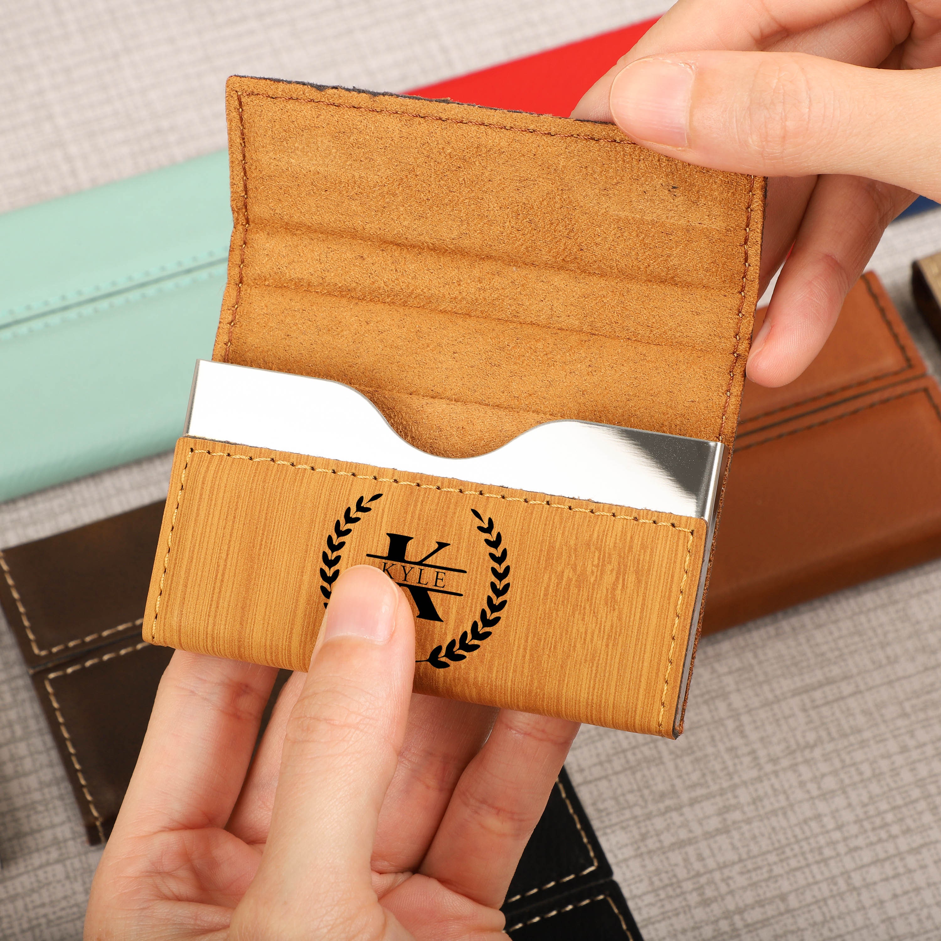Personalized Business Card Holder, Custom Business Card Holder