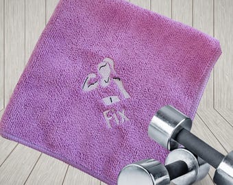 Personalized Pilates Towel for Gift or Studio Promo | Custom Microfiber Grip Towel w/ Embroidered Name | Reformer Bag Accessory