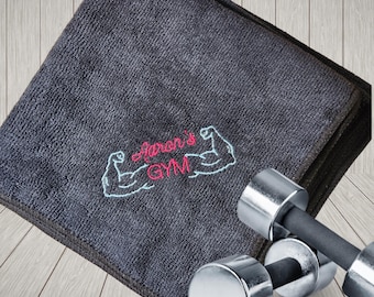 Personalized Weightlifting Towel | Custom Gym Towel | Embroidered Lifting Gift | Microfiber Towel | Bodybuilding Gift | Gym Bag Accessory