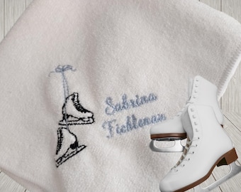 Custom Ice Skating Towel | Personalized Microfiber Skating Towel with Name | Skating Gift for Him or Her | Figure Skating & Speed Skates
