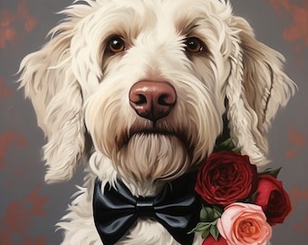 PRINTABLE INSTANT Download Art, Valentines Day, Valentines Art, Heart Art, Valentines Decor, Love Decor, Love Art, Goldendoodle, Poodle