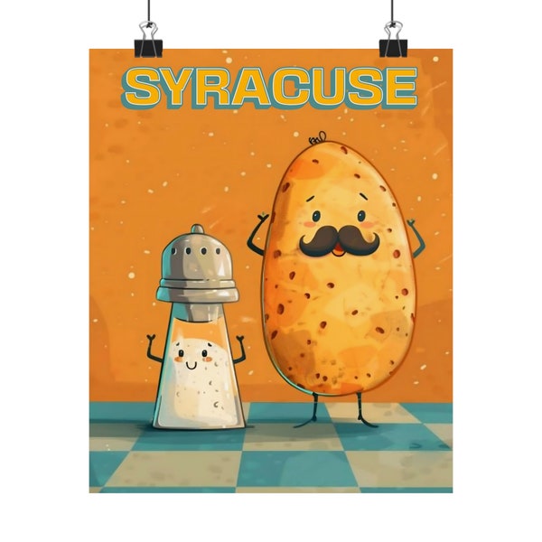 Ready To Frame Poster, Art Print, Matte Poster Home Decor Frameable Art, Gifts For Farmers, Retro, Syracuse Art, Syracuse NY, Vintage Potato