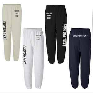 Custom Close Bottom Sweatpants Personalize Your Sweatpants Customized School Team Dance Trip Sweatpants Custom Christmas Sweatpants Etsy