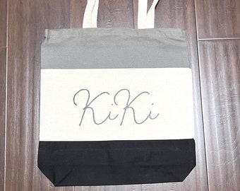 Custom Kiki Grammy tote bag, Custom Mama tote bag, Personalized Grandma tote bag, Custom Nana tote bag, custom tote bag