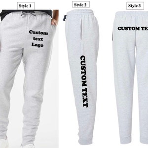 Sweatpants with writing on them hotsell