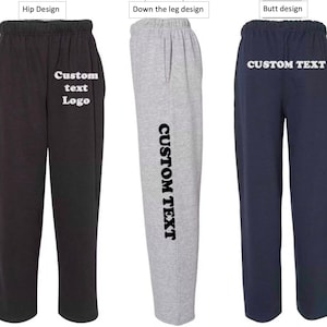 Sweatpants With Writing on The Etsy