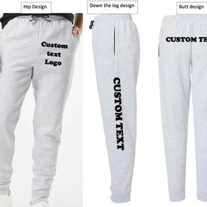 Custom UNISEX Jogger Sweatpants with 2 pockets-Jerzees, personalize your sweatpants,custom school team sweatpants, custom workout sweatpants