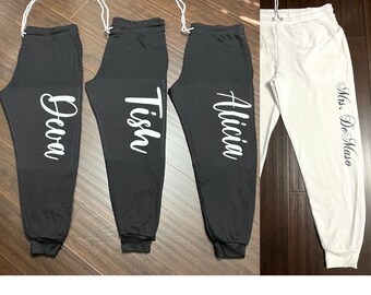 Custom Sweatpants-Bella Canvas,personalize your bride sweatpants,custom wedding school sweatpants,custom workout sweatpants,custom sweats