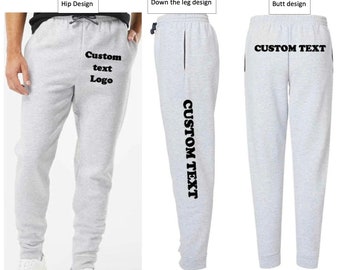 Custom Sweatpants with 2 pockets-Jerzees, personalize your sweatpants, customized custom school team sweatpants, custom work out sweatpants