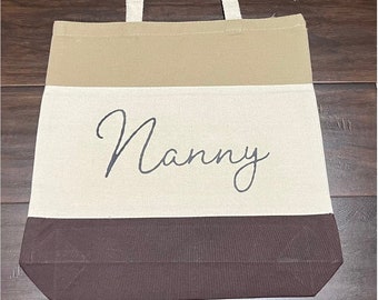 Custom Nan Nan Grammy tote bag, Custom Mama tote bag, Personalized Grandma tote bag, Custom Nana tote bag, custom tote bag