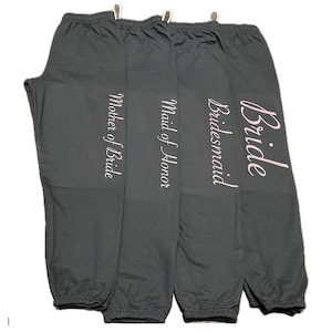 Custom UNISEX Bride Groom Wedding Jogger Sweatpants,Gift for Bride,Bridal Shower Gift,Relaxed-fit Sweatpants,Custom matching sweat set