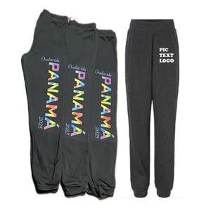 Pantalones deportivos de lona Bella personalizados para jóvenes, pantalones deportivos suaves personalizados para jóvenes, pantalones deportivos personalizados para equipos escolares, bailes, gimnasios y excursiones.