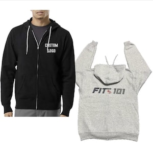Custom UNISEX Full Zip up Hooded sweatshirt,Custom zip up Hoodie,Personalized zip up hoodie,Team Logo zip up hoodies,Custom y2k zippy Hoodie