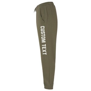 Custom Men Fleece Jogger Sweatpants with 3 pockets, Personalized Text Logo image cotton sweatpants-Independent Trading Co. image 5