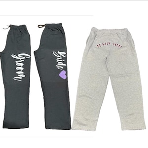 Custom UNISEX college Sweatpants with pockets, personalize your sweatpants, custom college school team name workout trip wedding sweatpants
