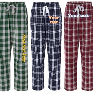 Monogrammed Flannel Pajama Pants – Cotton Sisters