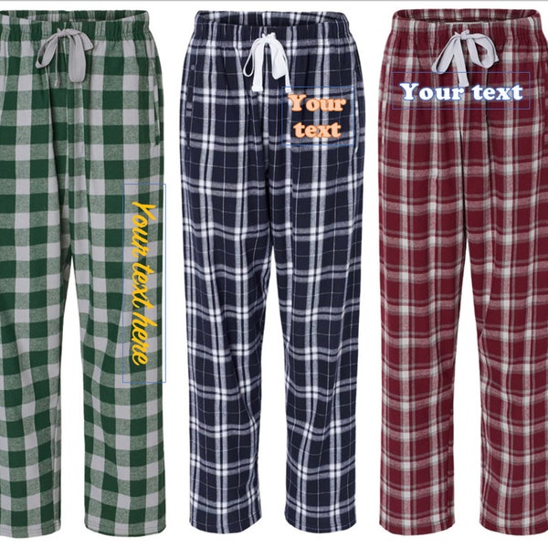 CUSTOM Women Flannel Jogger, Custom Flannel pajama pants, Personalized Unisex Flannel Style Pants, custom Flannel Unisex sweatpants