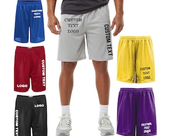 9 inch UNISEX Custom Basketball Mesh Shorts, Custom Personalized Unisex Shorts, Custom Men Women Youth shorts,Add Name Number to Mesh Shorts