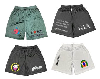 Custom UNISEX 7-inch Mesh Shorts, Custom Personalized Unisex Shorts, Custom Unisex Men Women Youth shorts,Add Name Number to Mesh Shorts