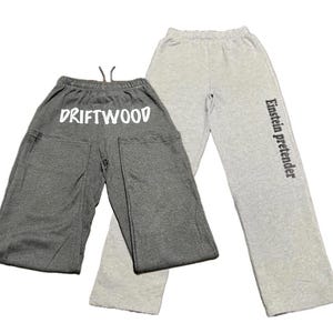 Custom UNISEX open bottom Bella Canvas Sweatpants with pockets,personalize your sweatpants,custom logo picture school workout wedding pants