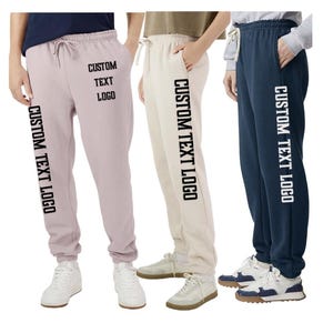 Custom UNISEX pocketed Sweatpants with pockets, personalize your sweatpants, custom school team workout wedding graduation party sweatpants