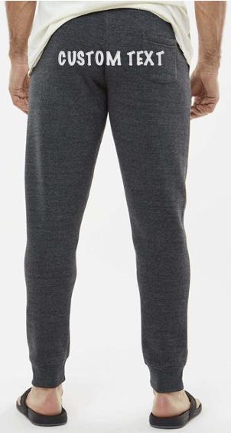 Custom Triblend Fleece Joggers, Personalized Jogger Sweatpants, Create ...