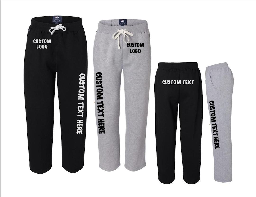 Custom UNISEX J. AMERICA Open Bottom Sweatpants With Pockets ...