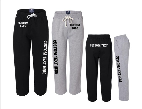Custom UNISEX J. AMERICA Open Bottom Sweatpants With Pockets