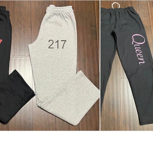 Custom Sweatpants, personalize your sweatpants, custom school team dance trip sweatpants,custom work out sweatpants,custom dance sweatpants image 7