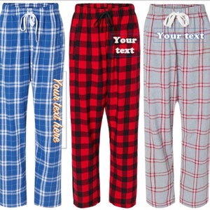 CUSTOM Women Flannel Jogger, Custom Flannel pajama pants, Personalized Unisex Flannel Style Pants, custom Flannel Unisex sweatpants image 5