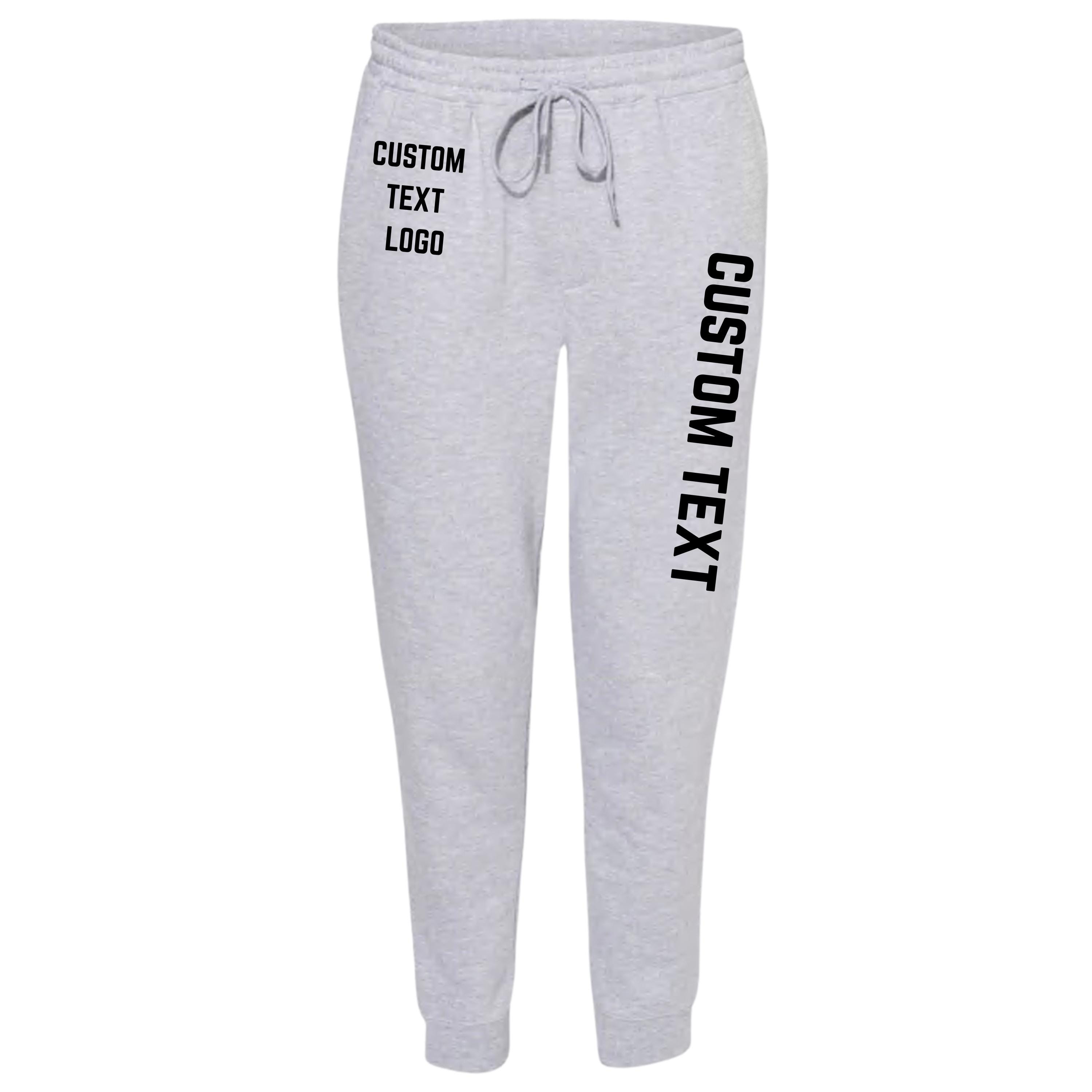 Custom Men Fleece Jogger Sweatpants With 3 Pockets, Personalized Text ...