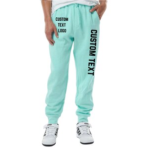 Custom Men Fleece Jogger Sweatpants with 3 pockets, Personalized Text Logo image cotton sweatpants-Independent Trading Co. image 9