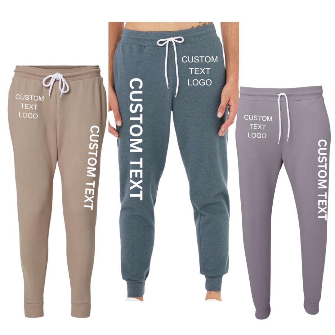 Custom Bella Canvas Sweatpants, Personalized Team Logo Joggers,custom ...