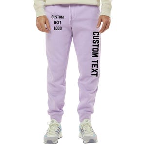 Custom Men Fleece Jogger Sweatpants with 3 pockets, Personalized Text Logo image cotton sweatpants-Independent Trading Co. image 10