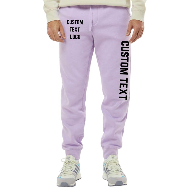 Custom Men Fleece Jogger Sweatpants with 3 pockets, Personalized Text Logo image cotton sweatpants-Independent Trading Co. image 10