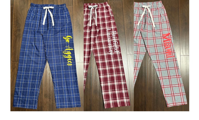 CUSTOM Women Flannel Jogger, Custom Flannel pajama pants, Personalized Unisex Flannel Style Pants, custom Flannel Unisex sweatpants image 2