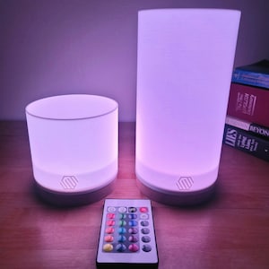 Smooth RGB LED Desk Table Lamp Accent Mood Lighting Nightlight 3d Printed Lampshade