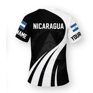 Custom 3D Nicaragua Baseball Jersey – Personalized National Crest Shirt image 3