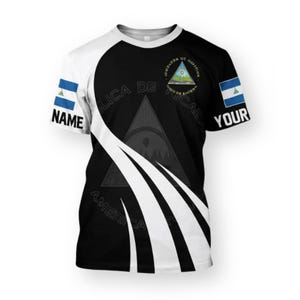 Custom 3D Nicaragua Baseball Jersey – Personalized National Crest Shirt image 2