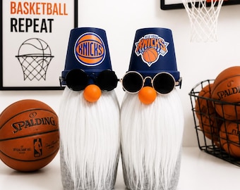 New York Knicks Gnome: Handmade Basketball Fan Gift, 10in