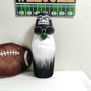 Philadelphia Eagles Football Gnome - 10 Inch NFL Man Cave Decor - Father's Day Gift Idea For Eagles Fan (Decal Varies)