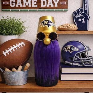 Baltimore Ravens Gnome: NFL Football Fan Decor