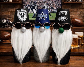 10" NFL Football Gnomes - Tiered Tray Decor  - All Teams Available