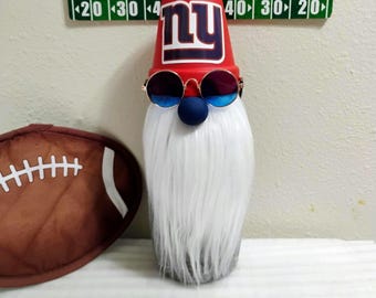 Handmade New York Giants Football Gnome NFL Tiered Tray Decor, Giants Fan Gift