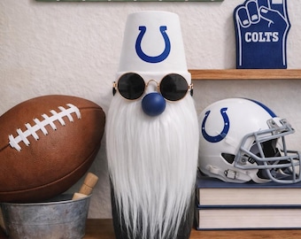 Indianapolis Colts Handmade Football Gnome, Colts Fan Gift