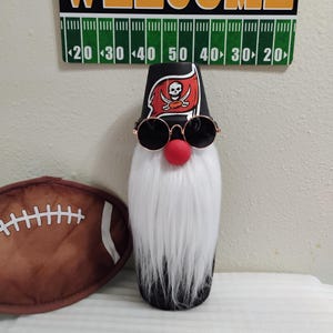 Handmade Buccaneers Football Gnome: NFL Tiered Tray Decor