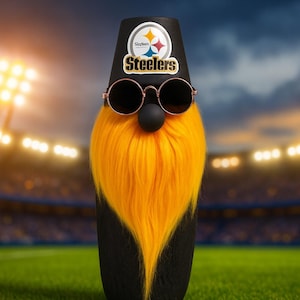 Pittsburgh Steelers Football Gnome – 10″ NFL Tiered Tray & Man Cave Decor – Gift for Football Fans - Christmas Gift For Him - Decal Varies!